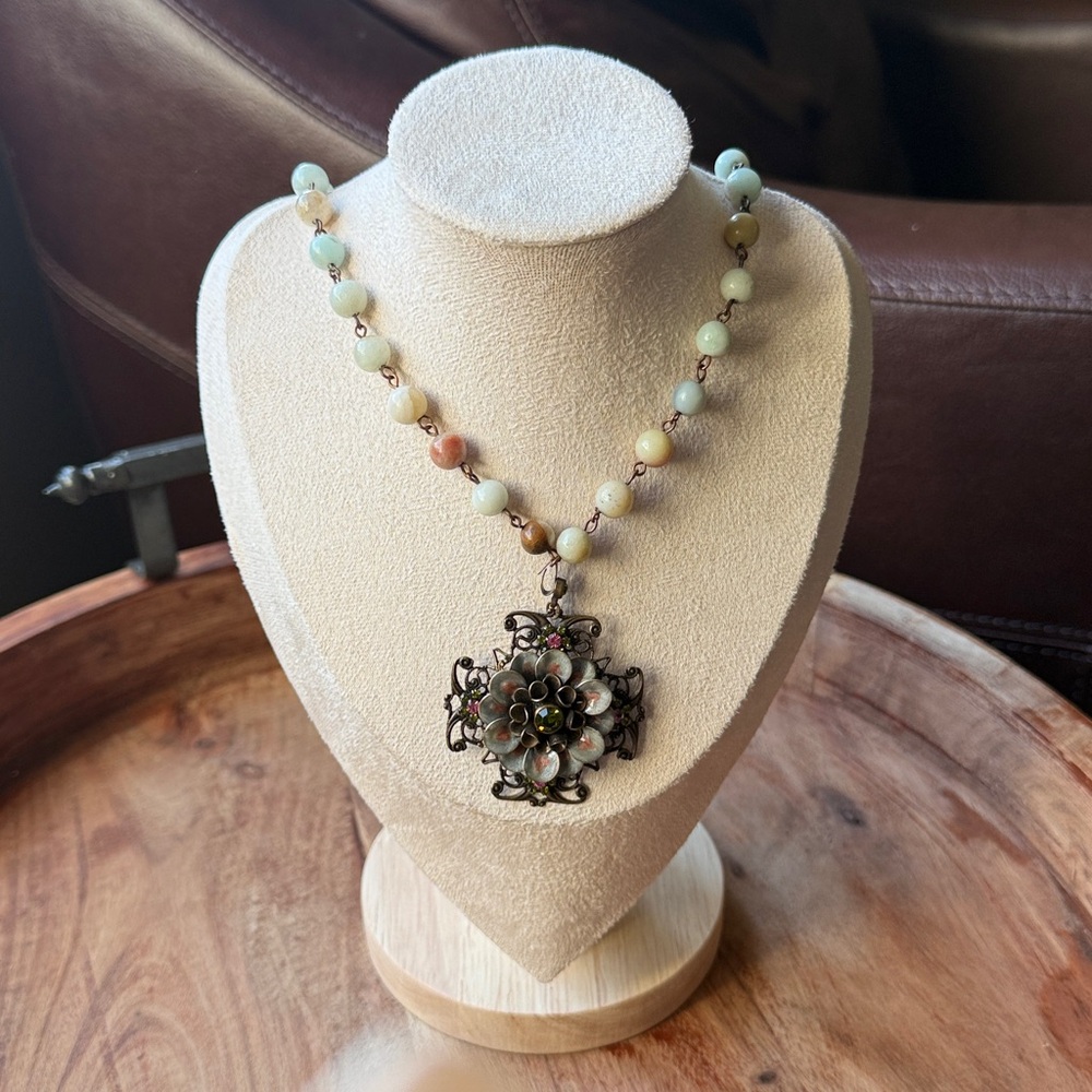 Vintage Beaded Flower Pastel